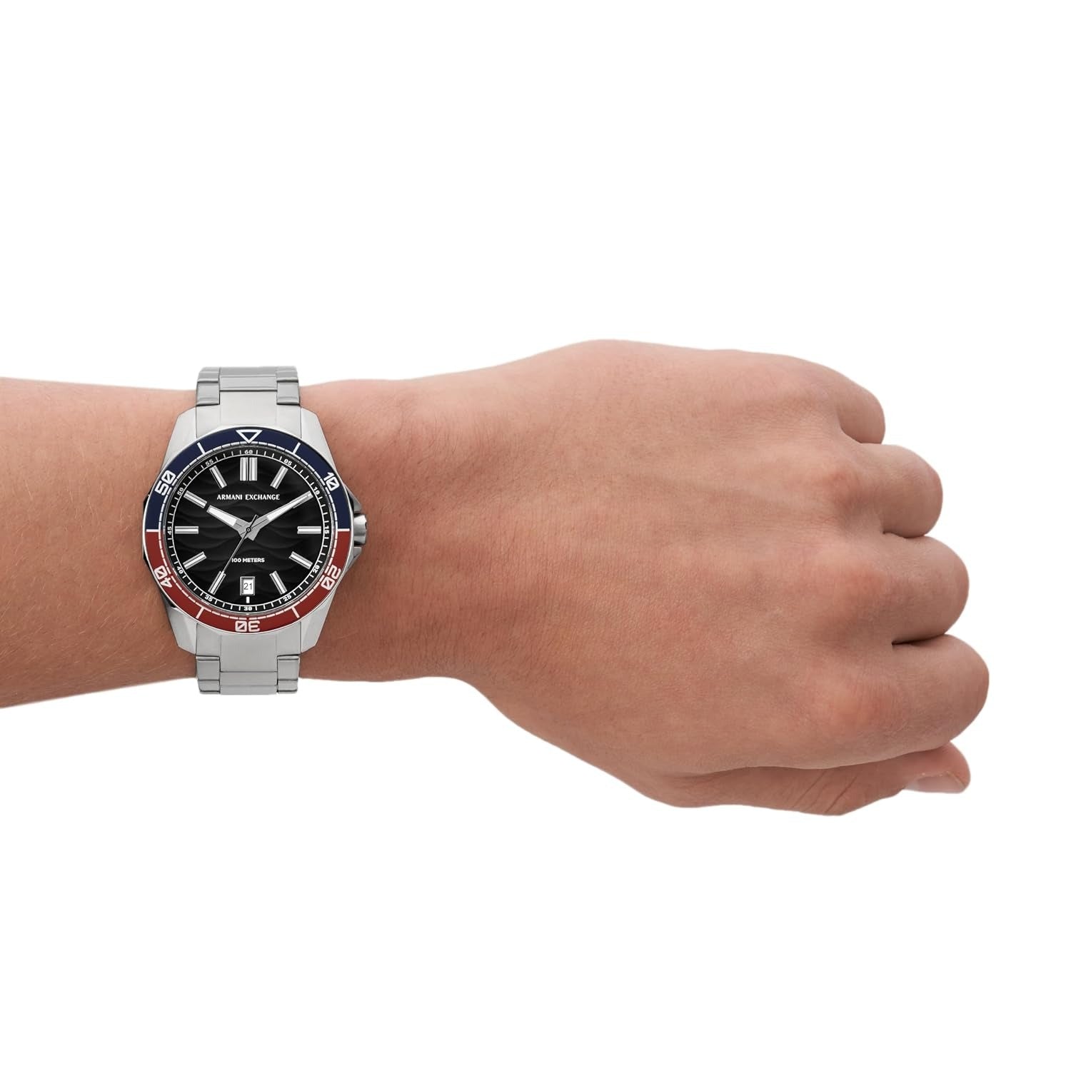 Armani Exchange Spencer Black Dial Silver Men's Watch AX1955