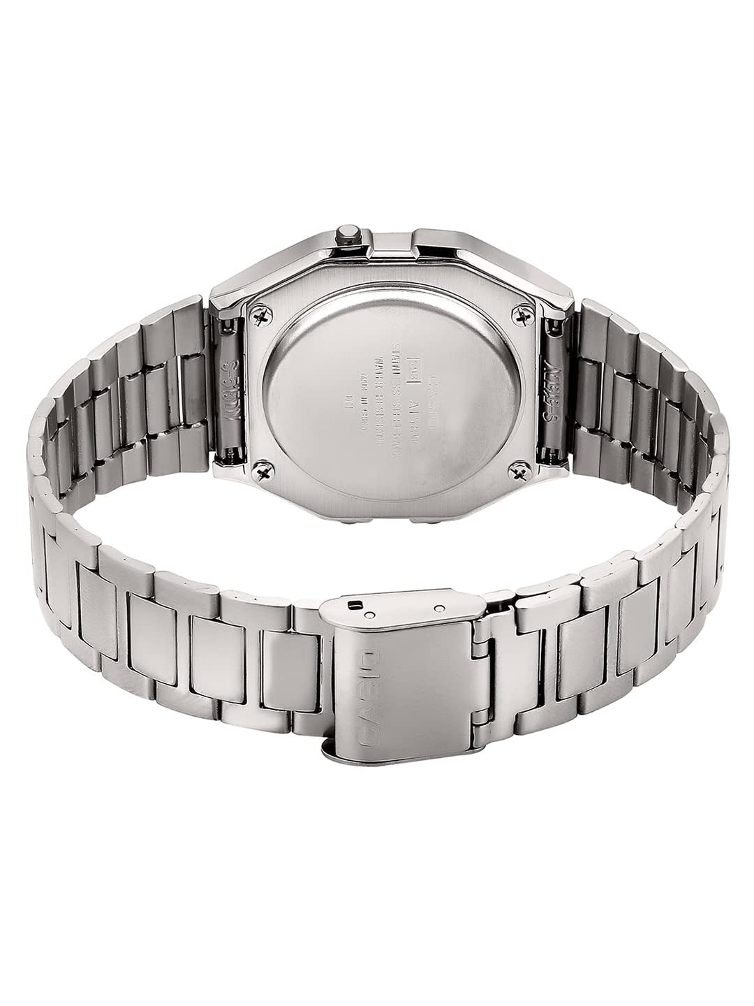 Casio Vintage Digital Black Dial Stainless Steel Unisex Watch A-158WA-1Q