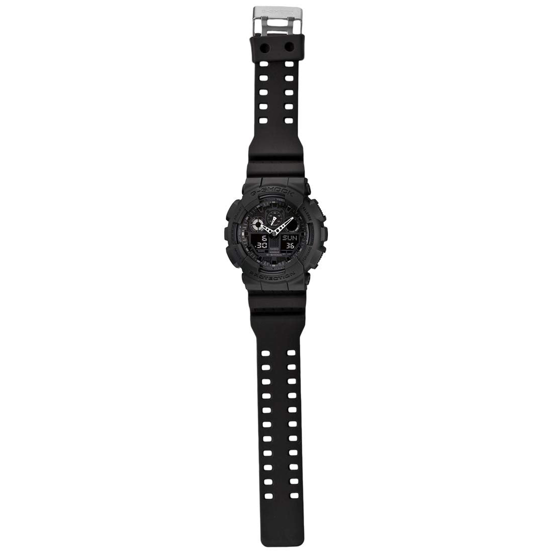 G-Shock Analog-Digital Black Dial Black Resin Strap Men Watch GA-100-1A1DR (G270)