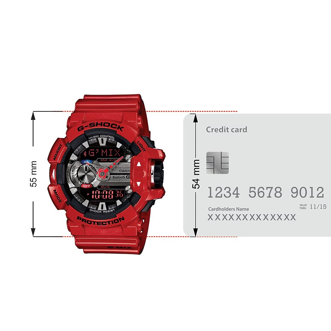 G-Shock Analog-Digital Red & gray Dial Men's Watch - GBA-400-4ADR (G559)