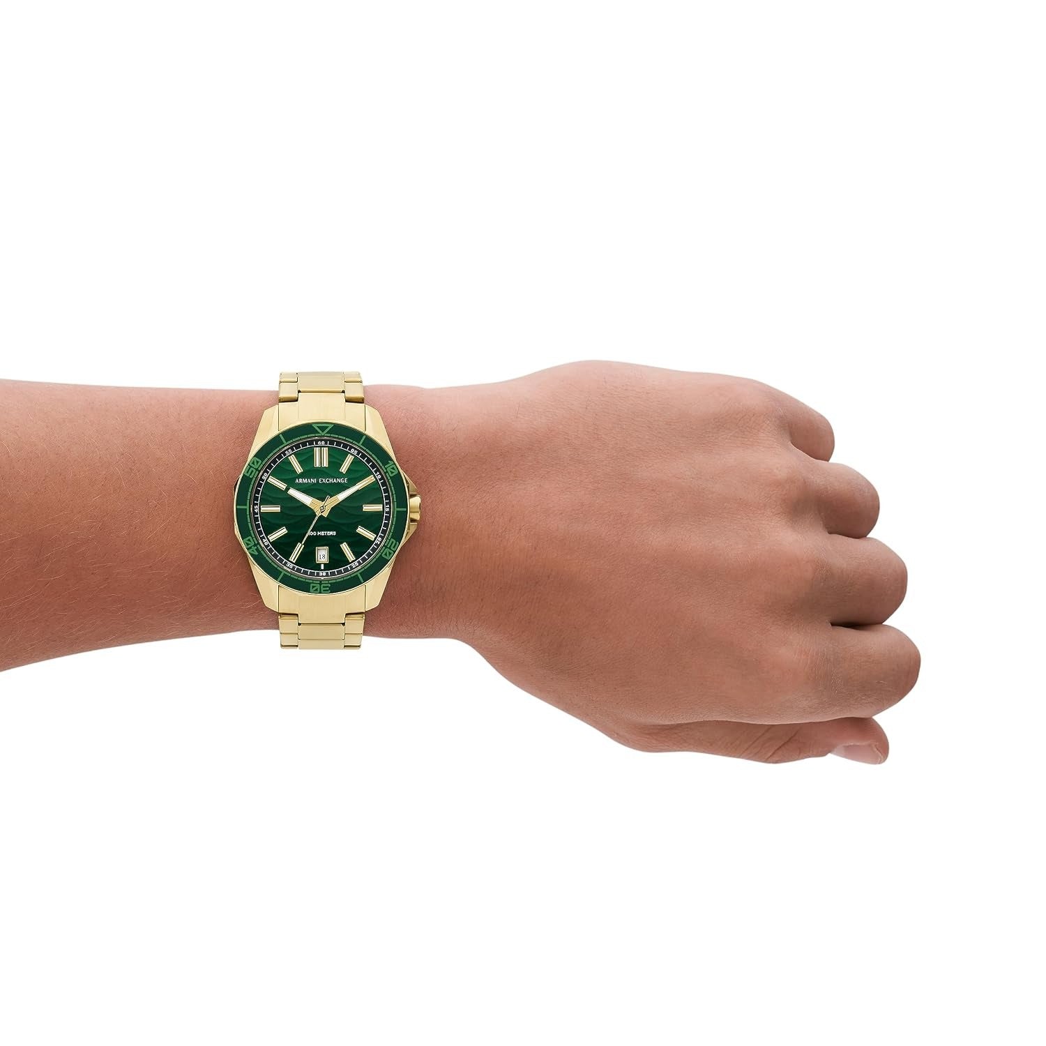Armani Exchange Spencer Green Dial Gold Men's Watch AX1951