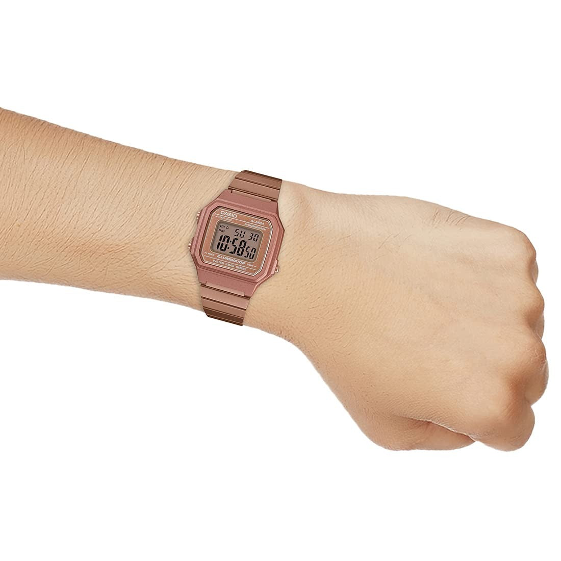 Casio Vintage Digital Rose Gold Dial Stainless Steel Unisex Watch B650WC5ADF