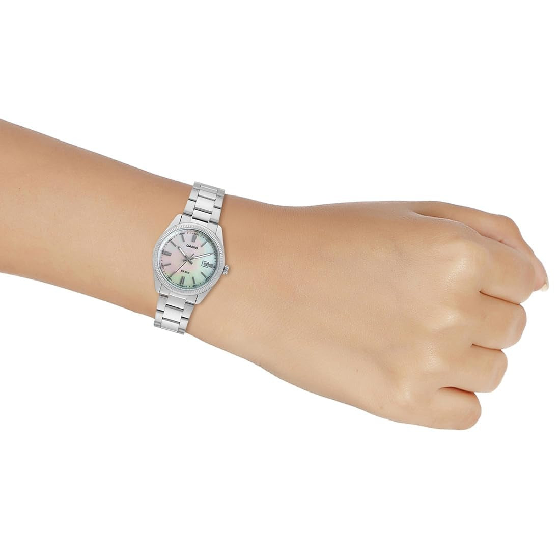 Casio Enticer Analog Mother of pearl Dial Stainless Steel Bracelet Men's Watch MTP-1302D-7AVDF