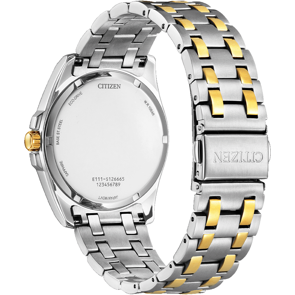 Citizen Sport Luxury Chrono Men Eco-Drive Silver Dial Analog Stainless Steel Watch BM7534-59A