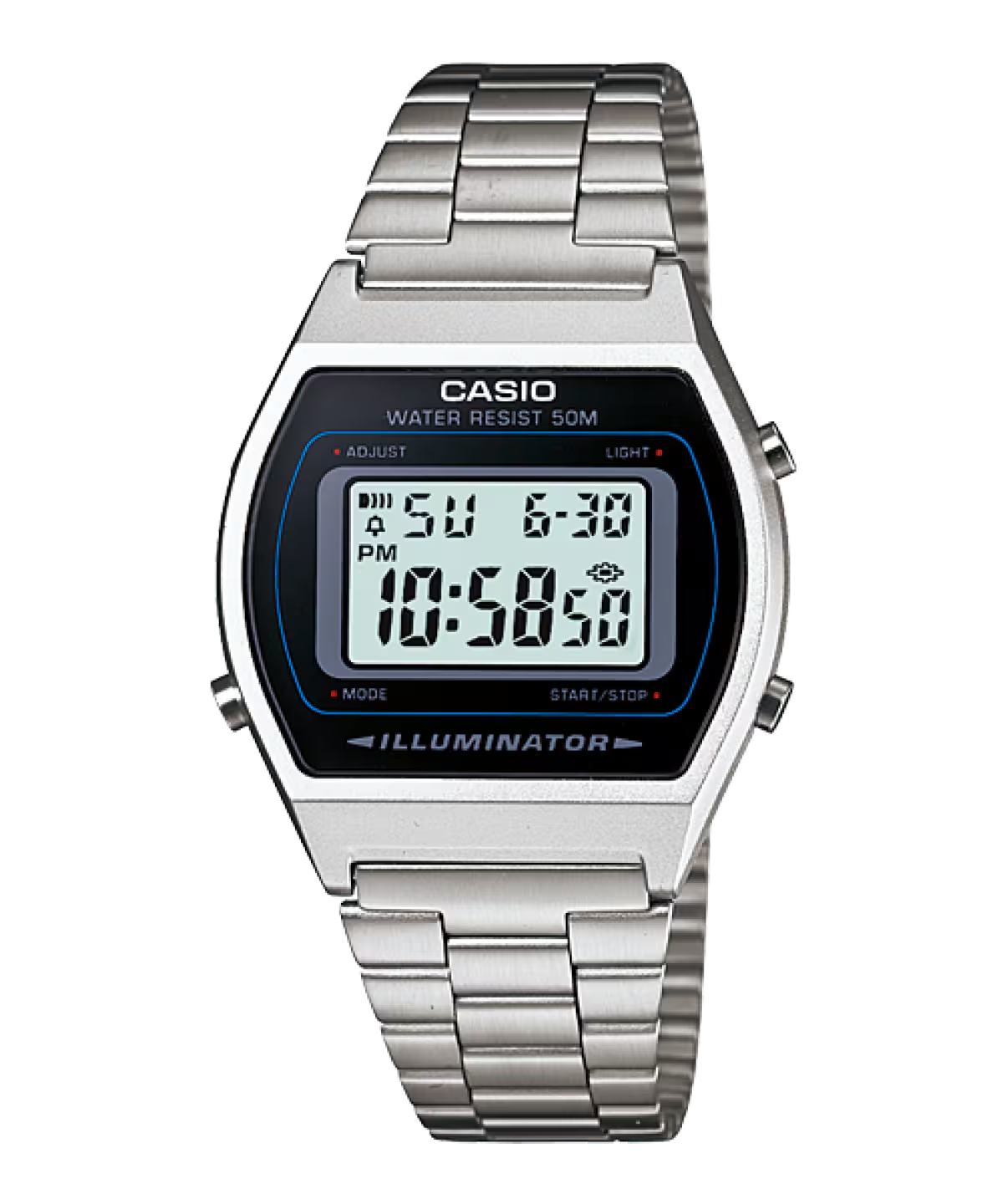 Casio Vintage Quartz Silver Digital Stainless Steel Unisex Watch B640WD-1AVDF