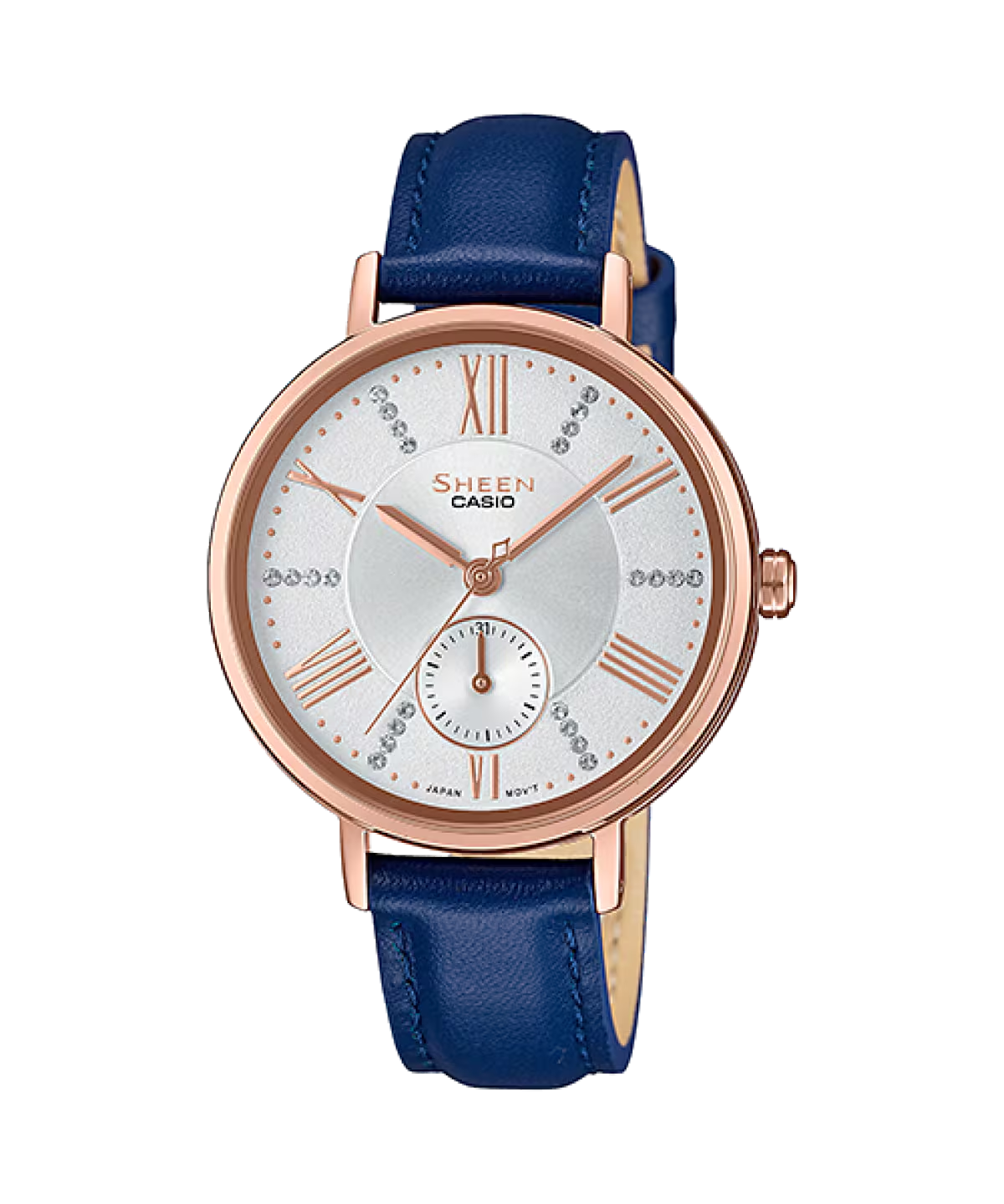 Casio Sheen Quartz White Dial Analog Women's Watch SHE-3066PGL-7AUDF