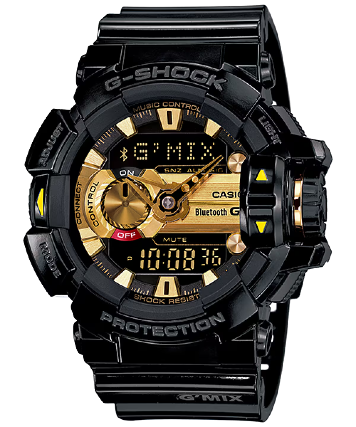 G-Shock Analog-Digital Black & Gold Dial Men's Watch-GBA-400-1A9DR (G557)