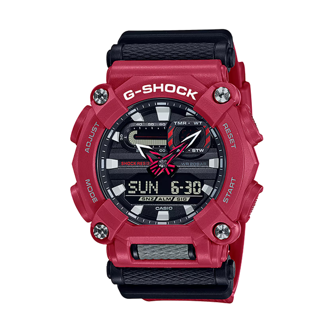 G-Shock Analog-Digital Red & black Dial Men's Watch-GA-900-4ADR - G1059