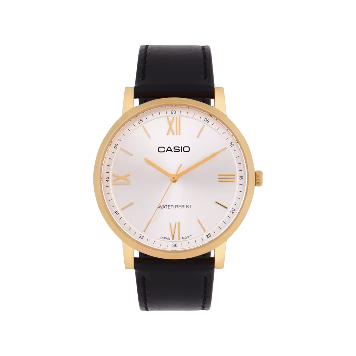 Casio Enticer Analog Silver Dial Leather Men's Watch MTP-SN11GL-7A (A2160)