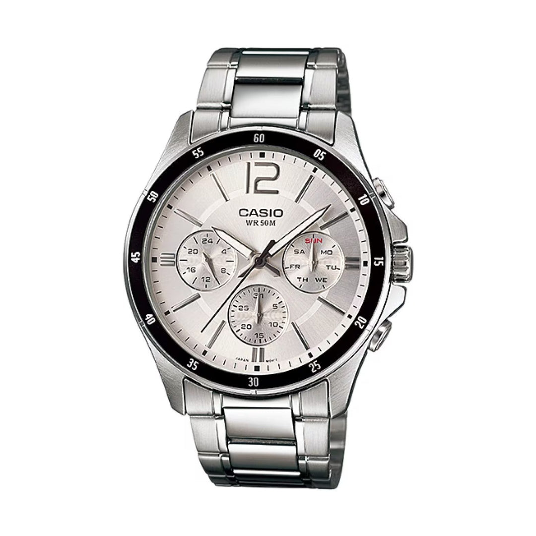 Casio Enticer Quartz Silver Dial Analog Men's Watch MTP-1374D-7AVDF