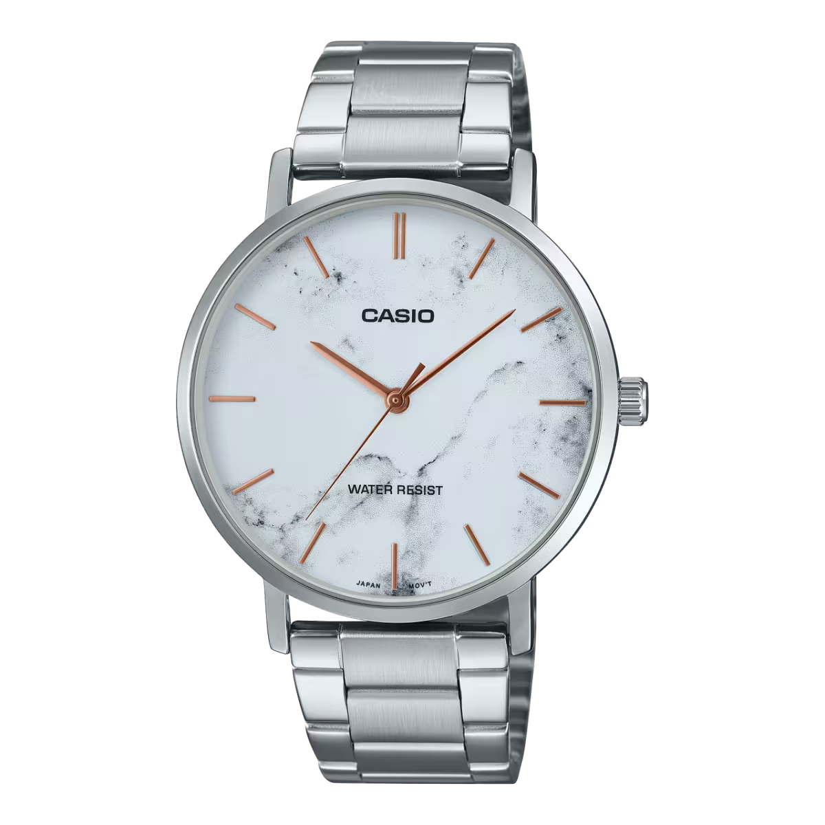 Casio Enticer Quartz Men's White (marbled) Dial Analog Watch MTP-VT01DM-7AUDF