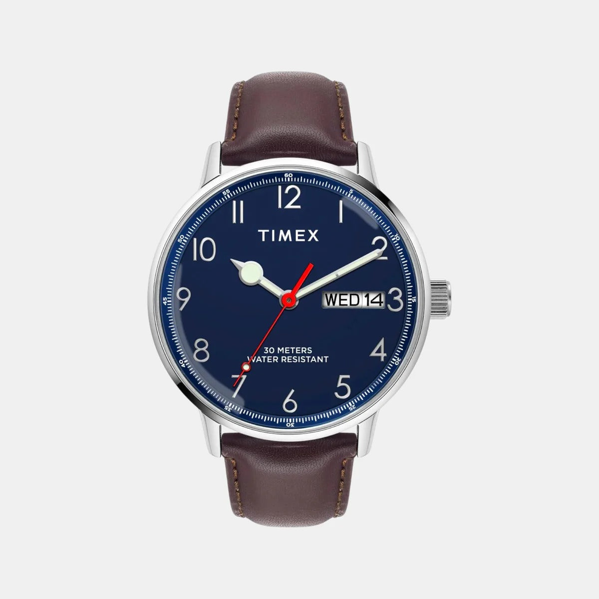 Timex Fashion Quartz Blue Dial Analog Leather Men's Watch TWEG25400