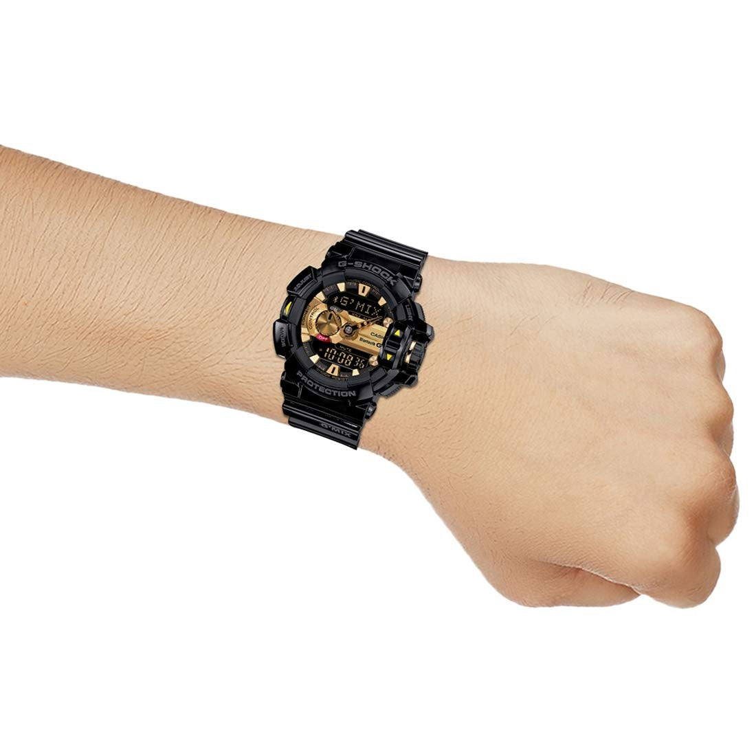 G-Shock Analog-Digital Black & Gold Dial Men's Watch-GBA-400-1A9DR (G557)
