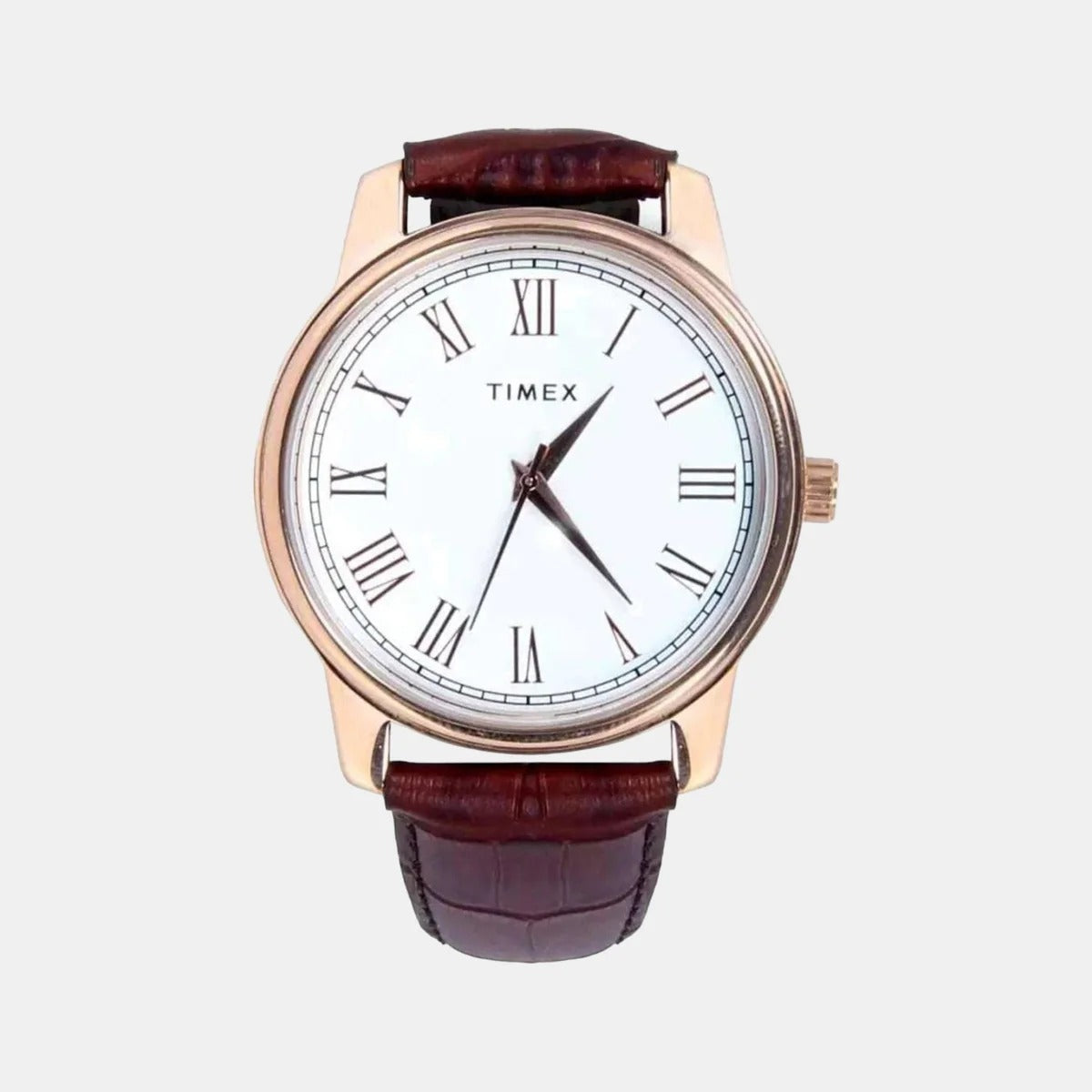 Timex Quartz White Dial Analog Leather Men's Watch TW00ZR324