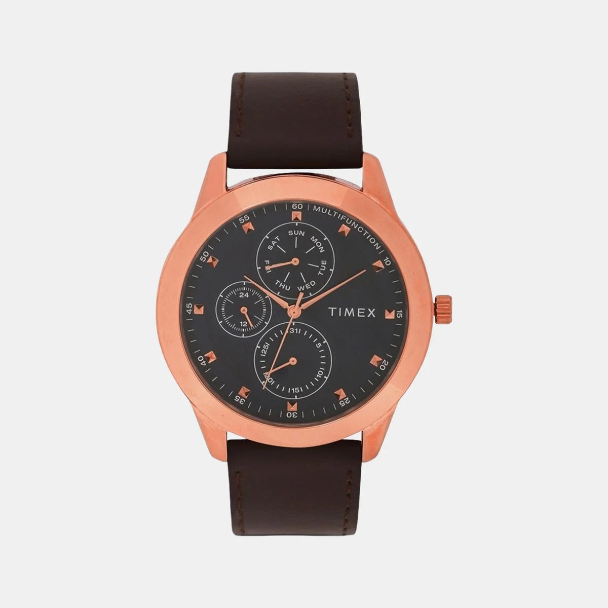 Timex Fashion Quartz Blue Dial Chronograph Leather Men's Watch TWEG18504