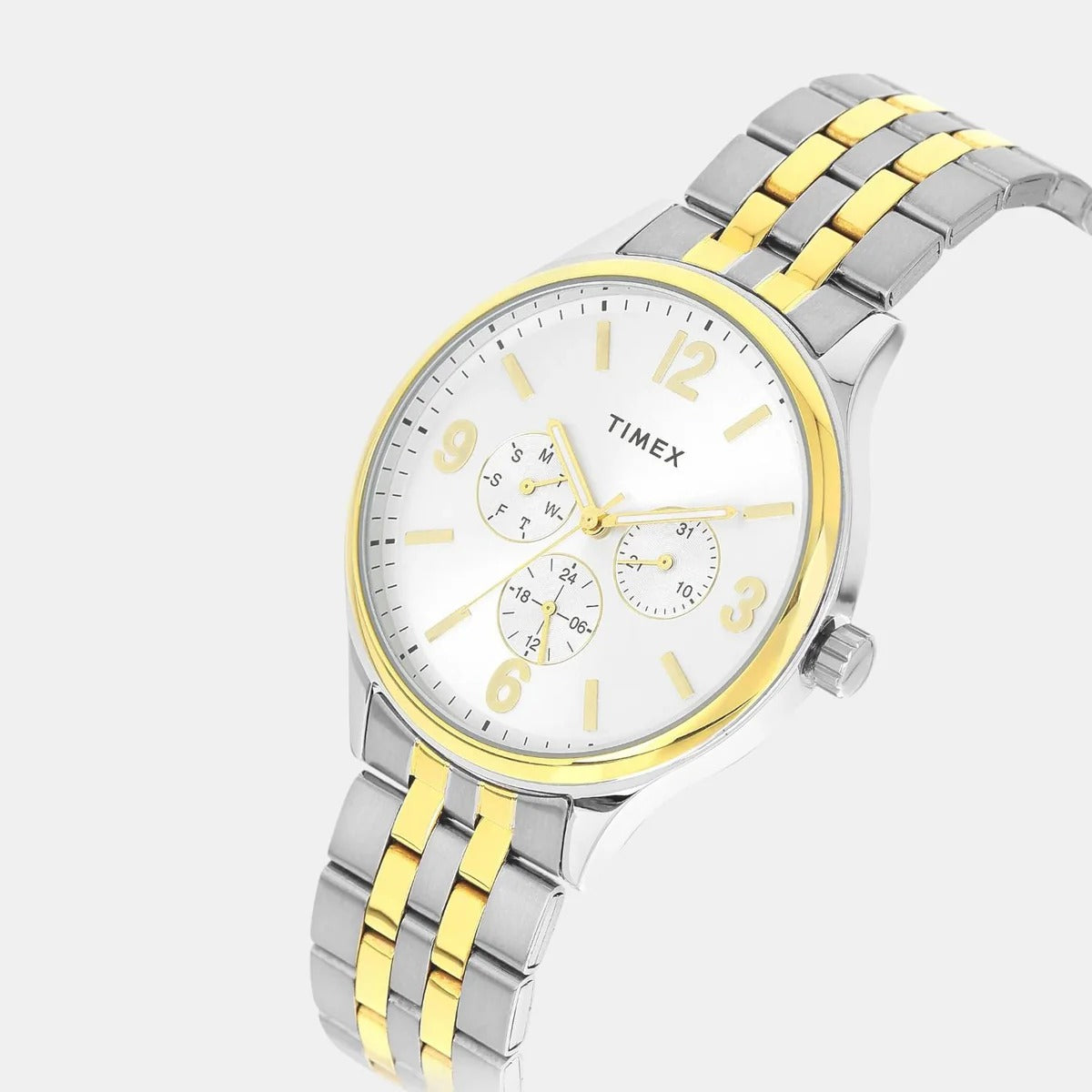Timex Fashion Quartz Silver Dial Multi-Function Stainless Steel Men's Watch TWEG18441
