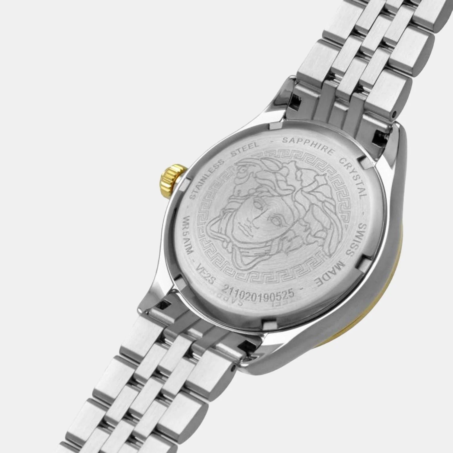 Versace Hellenyium Women's Quartz Blue Dial Analog Two-Tone Stainless Steel Watch VE2S00522