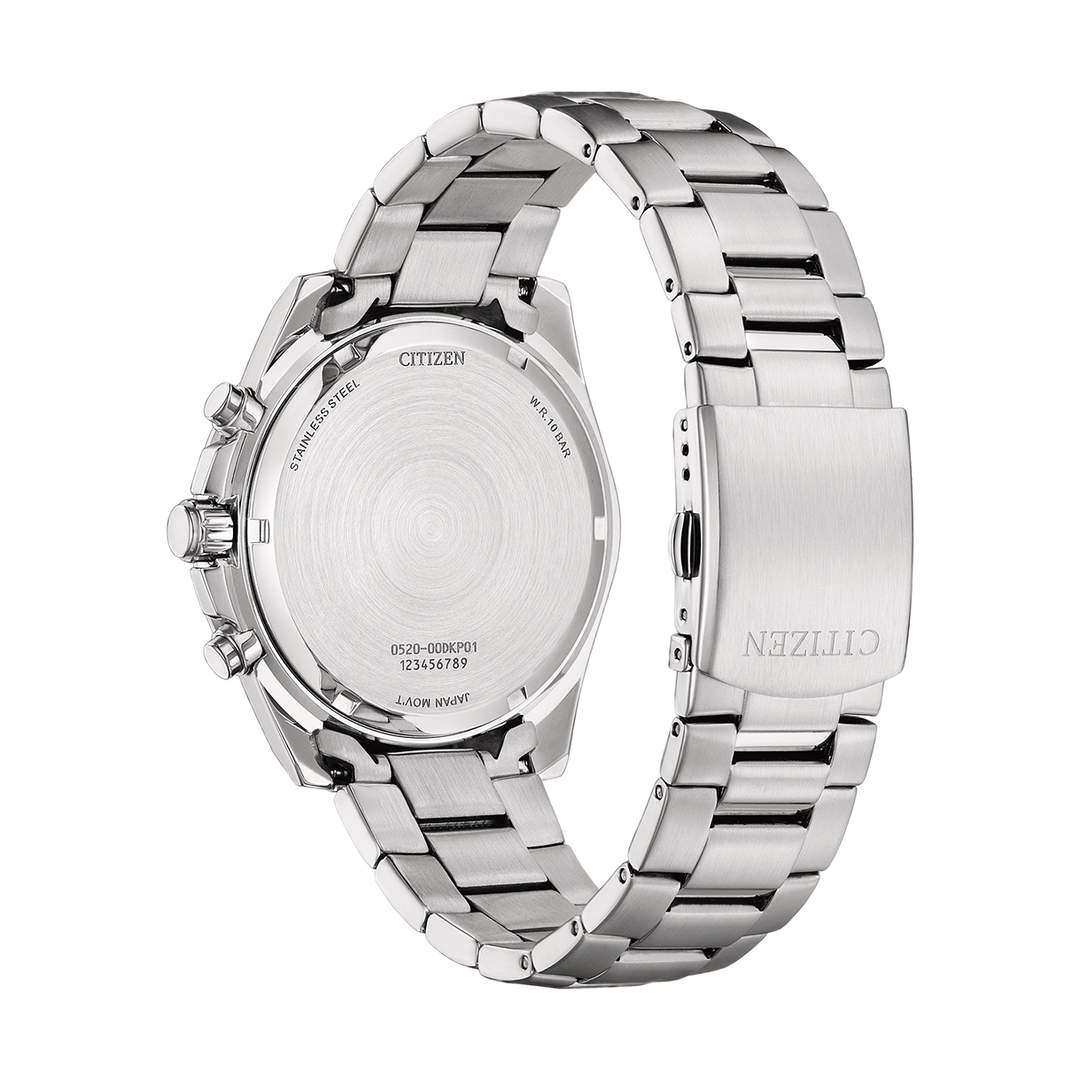 Citizen Men Quartz Black Dial Chronograph Stainless Steel Watch AN8230-59E