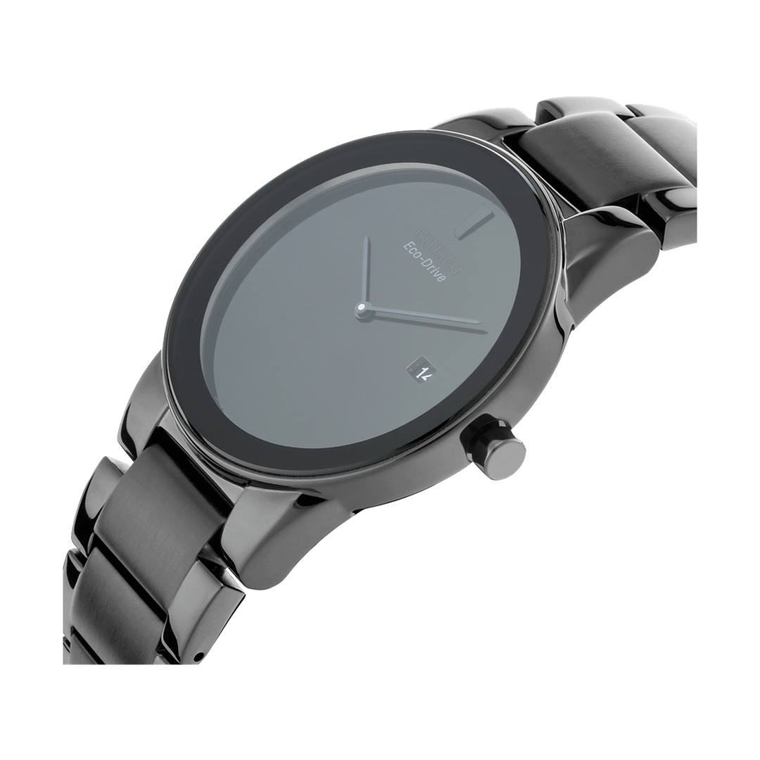 Citizen Axiom Men Eco-Drive Black Dial Analog Stainless Steel Watch AU1065-58E