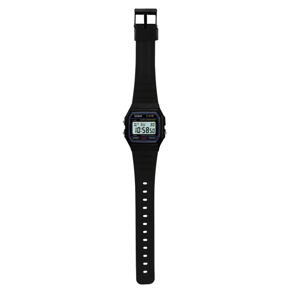 Casio Quartz Black Classic Digital Unisex Watch F-91W-1