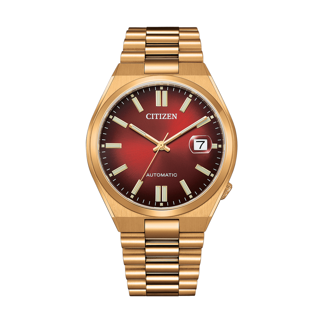 Citizen Tsuyosa Men Automatic Red Dial Analog Stainless Steel Watch NJ0153-82X