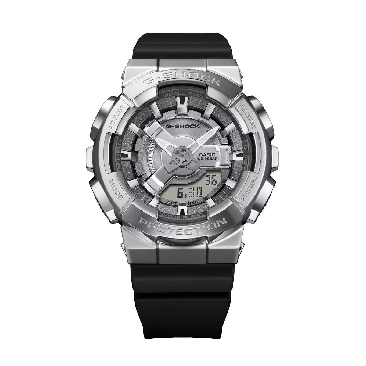 G-Shock GM-S110-1ADR Silver Analog-Digital Dial Black Resin Strap Women's Watch G1314