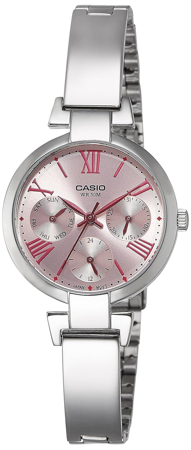 Casio Enticer Ladies Quartz Red/Pink Dial Analog Women's Watch LTP-E404D-4AVDF