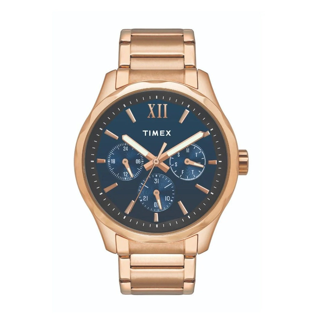 Timex Empera Quartz Blue Dial Multi-Function Stainless Steel Men's Watch TW0TG7606