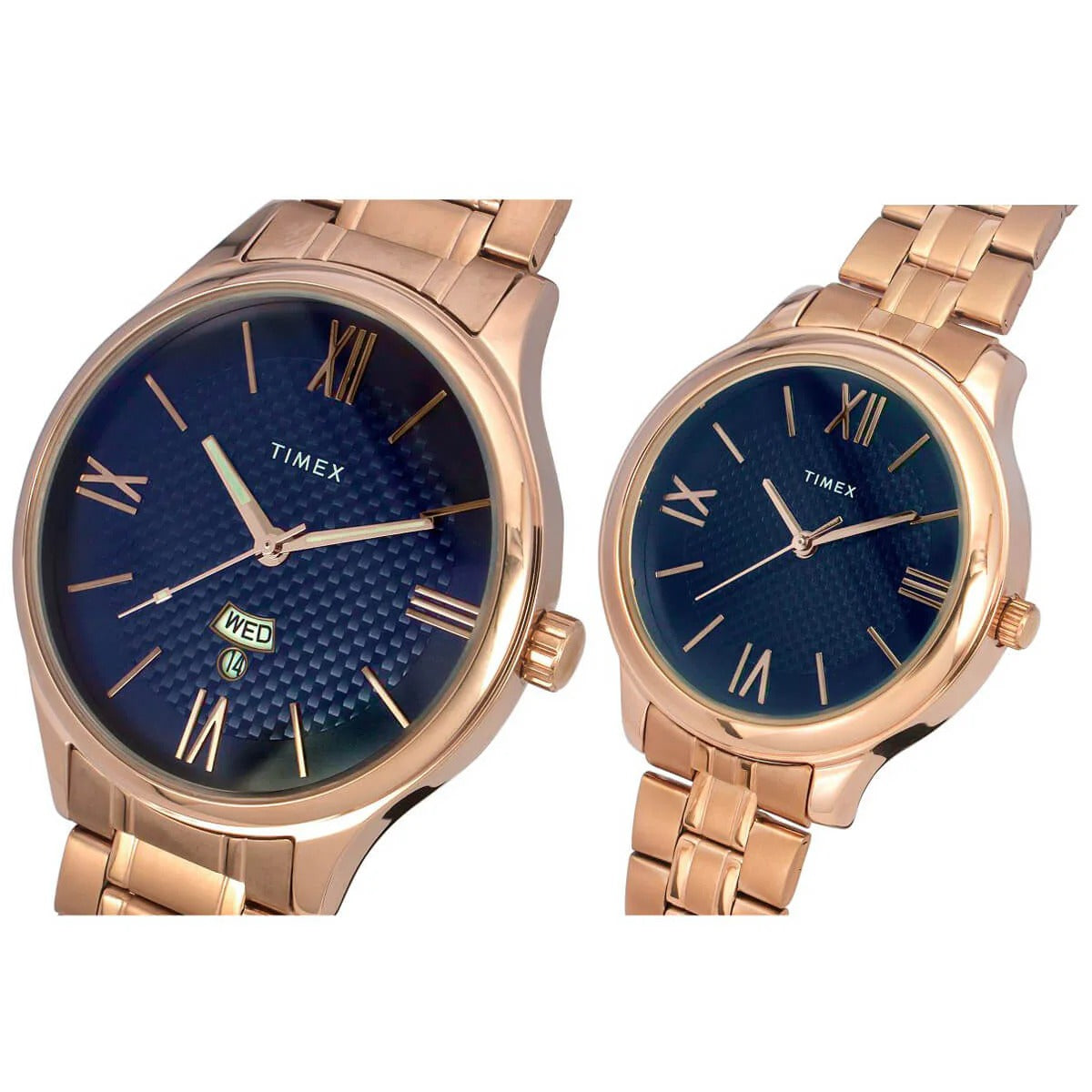 Timex Empera Analog Blue Dial Couple Watch -TW00PR284