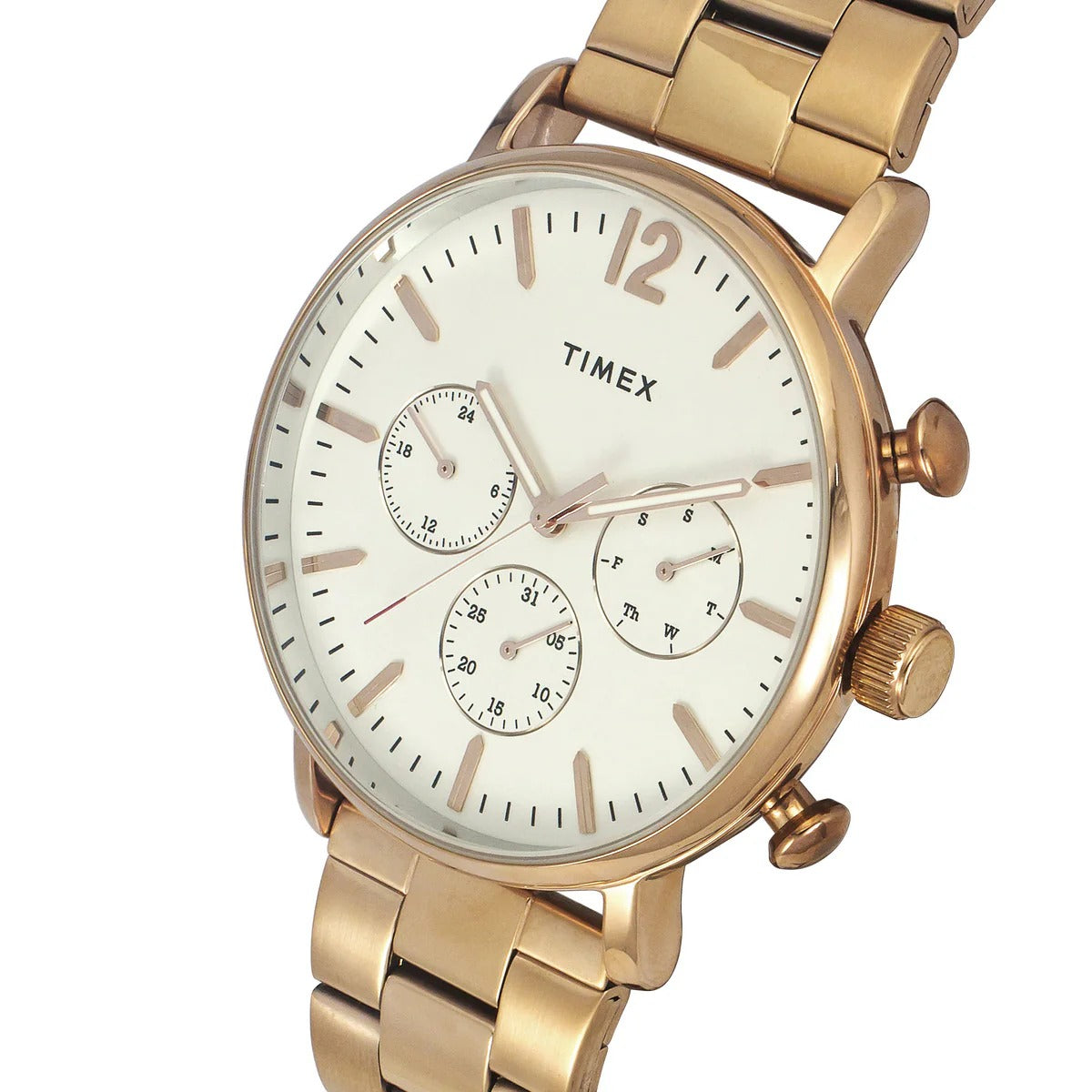Timex Fashion Quartz White Dial Chronograph Stainless Steel Men's Watch TWEG20009