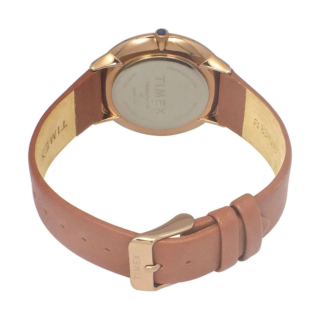Timex Fashion Beige Dial Round Case 2 Hands Function Men's Watch -TWEG22101