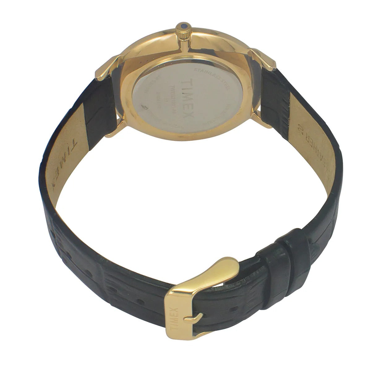 Timex Fashion Quartz Black Dial Analog Leather Men's Watch TWEG21901