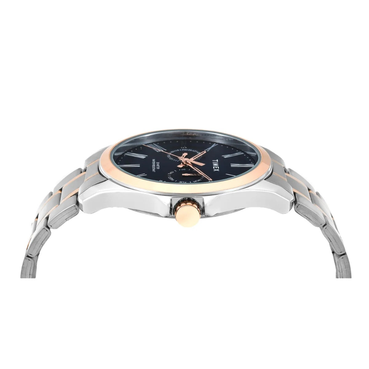 Timex Classics Quartz Blue Dial Multi-Function Stainless Steel Men's Watch TW000X131