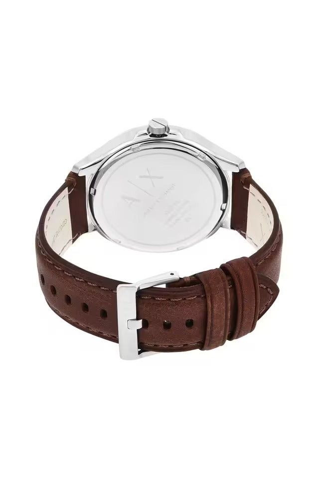 Armani Exchange Hampton Navy Dial Brown Leather Men's Watch AX2133