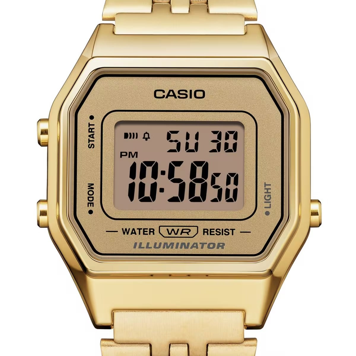 Casio Vintage Digital Rose Gold Dial Stainless Steel Unisex Watch LA680WGA-9