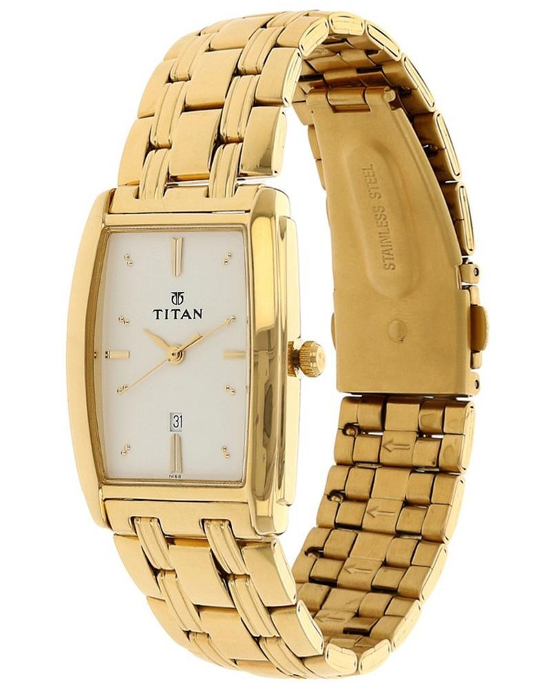 Titan Karishma Gold Dial Men's Watch 1163YM01