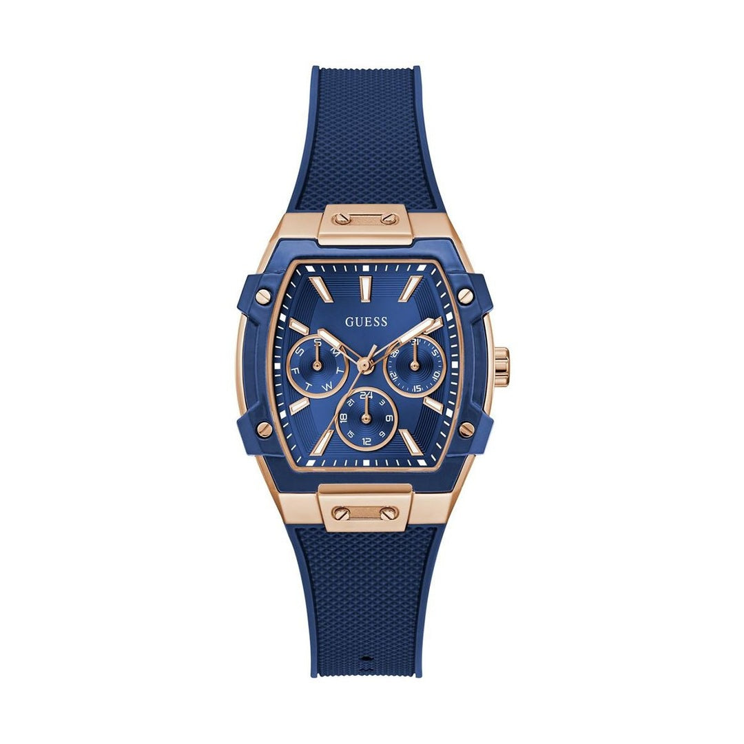 GUESS Phoenix Women Quartz Blue Dial Multi-Function Silicone Watch GW0945L4