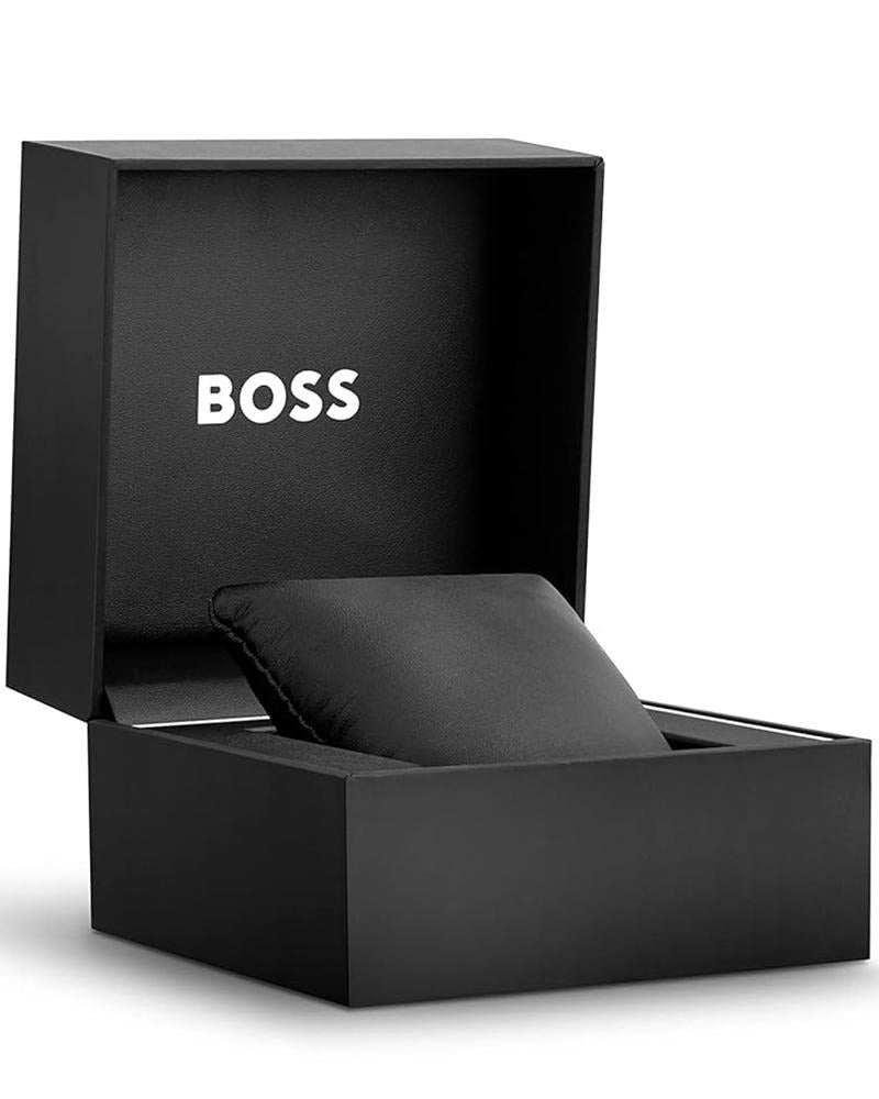Boss Taper Men's Quartz Black Dial Chronograph Leather Watch 1514085