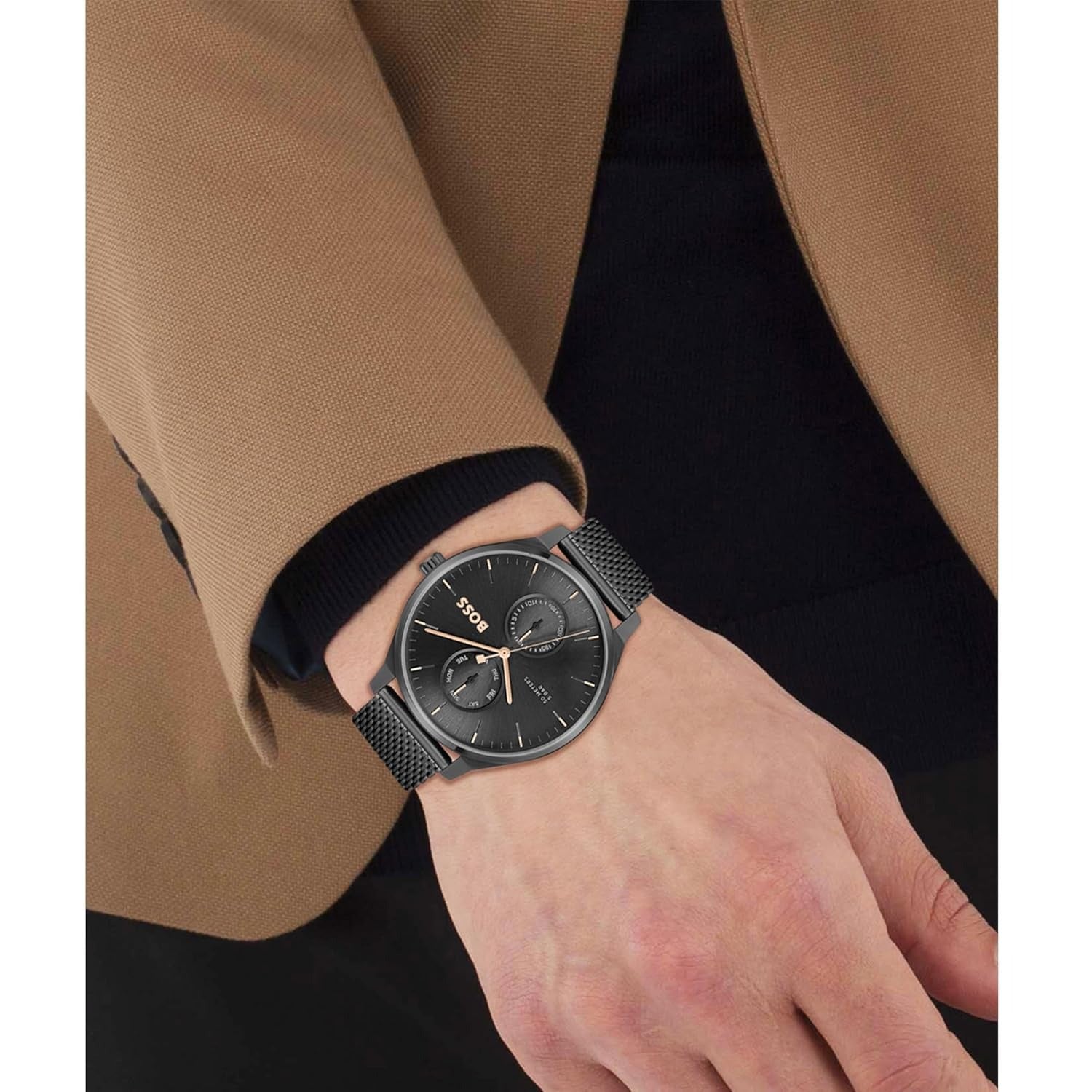 Boss Tyler Men's Quartz Black Dial Chronograph Watch 1514105