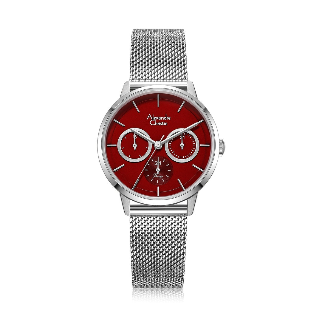 Alexandre Christie,2682BFBSSRE, Women , Quartz Dial , 34mm,Red