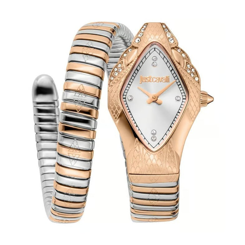 Just Cavalli JC1L306M0075 Women Analog Watch | Rose Gold Stainless Steel Strap | Brown Dial | Quartz