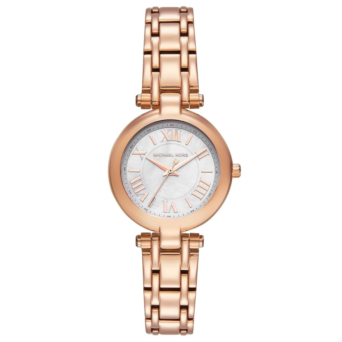 Michael Kors Laney Quartz White Mother-of-Pearl Dial Steel Bracelet Women's Watch - MK4893