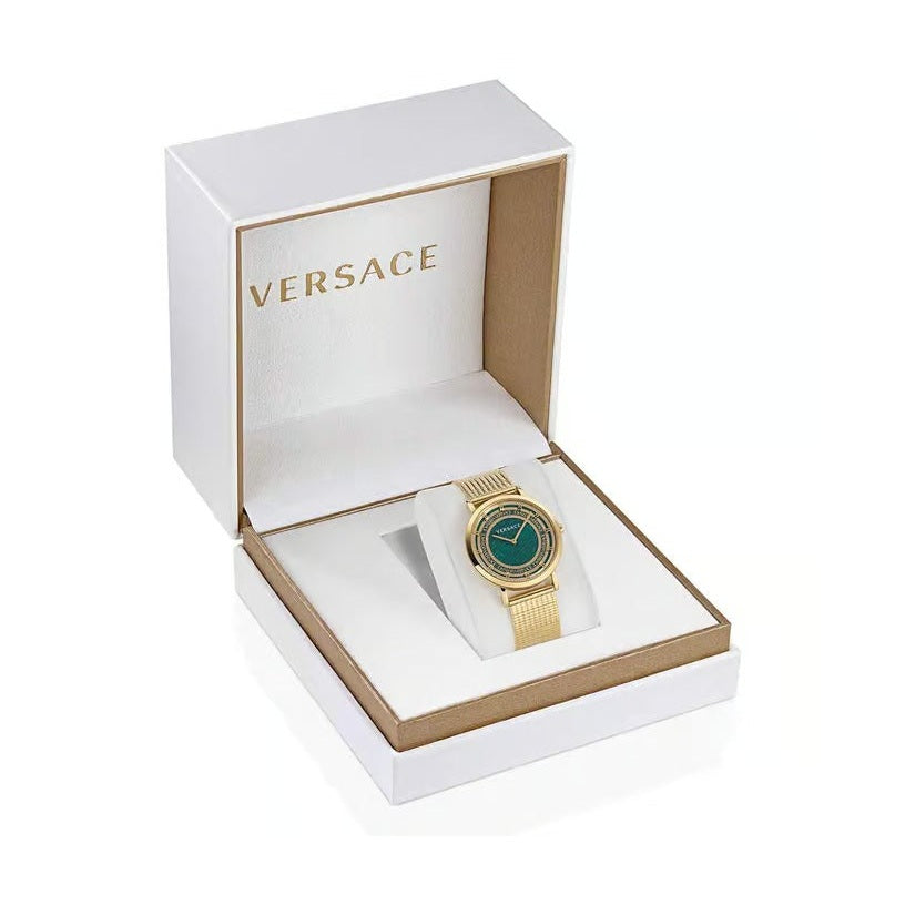 Versace Women Quartz Green Dial Analog Stainless Steel Watch VE3M00622