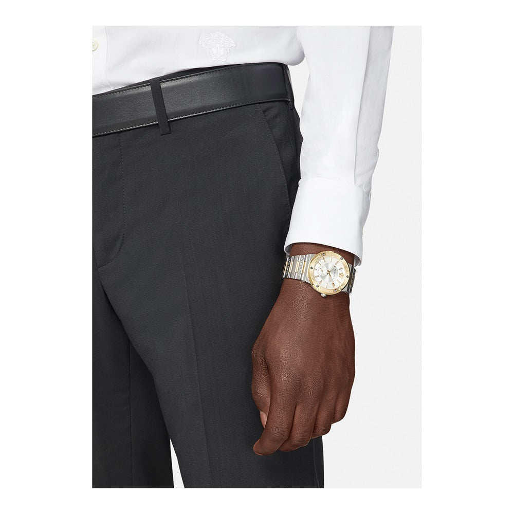 Versace Haute Men's Quartz White Dial Analog Stainless Steel Watch VEVI00320