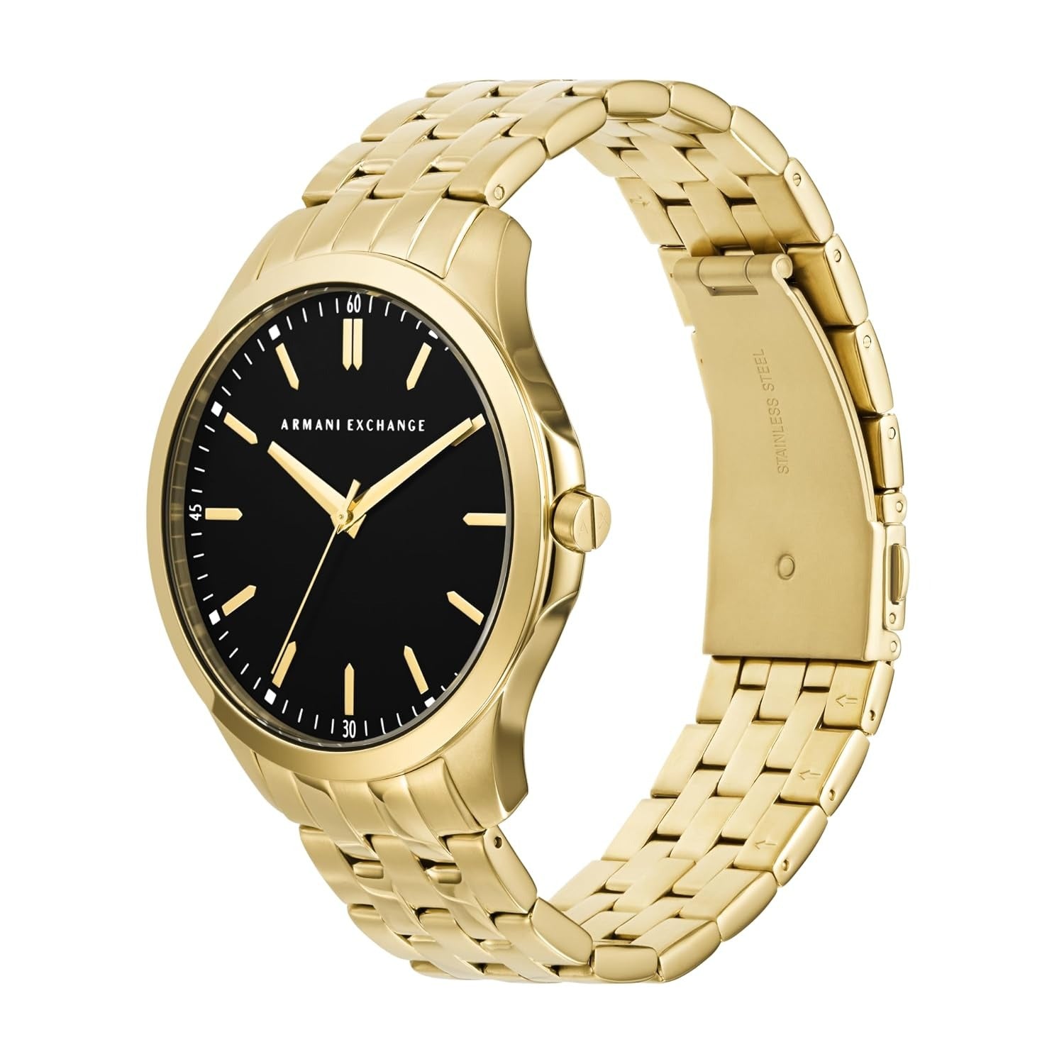 Armani Exchange Hampton Black Dial Gold Men's Watch AX2145