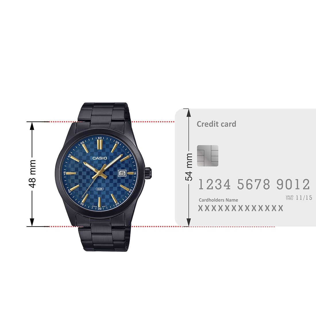 Casio Enticer Blue Dial Stainless Steel Strap Analog Watch MTP-VD03B-2AVDF [A2239]