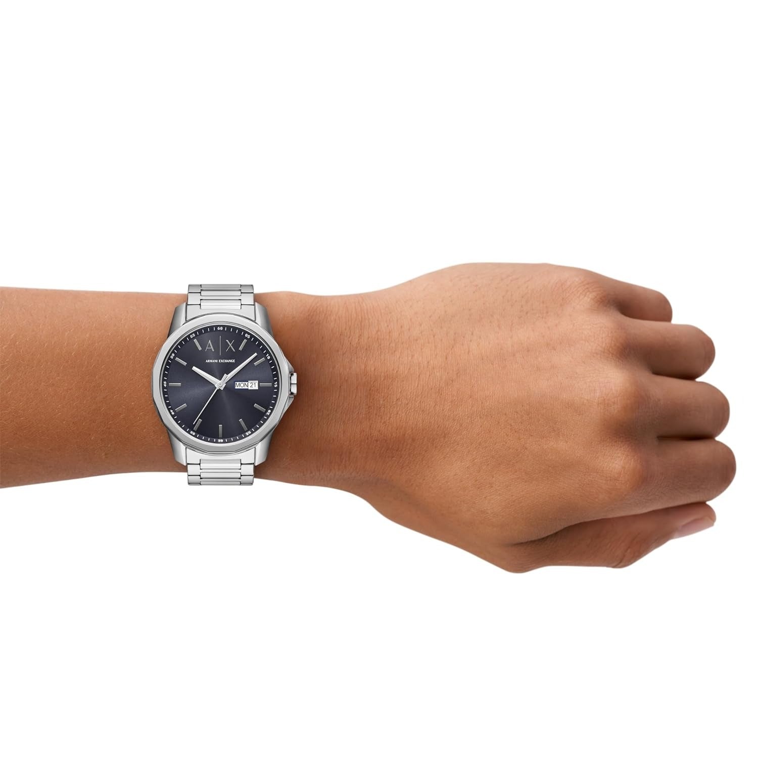 Armani Exchange Blue Dial Silver Men's Watch AX1767
