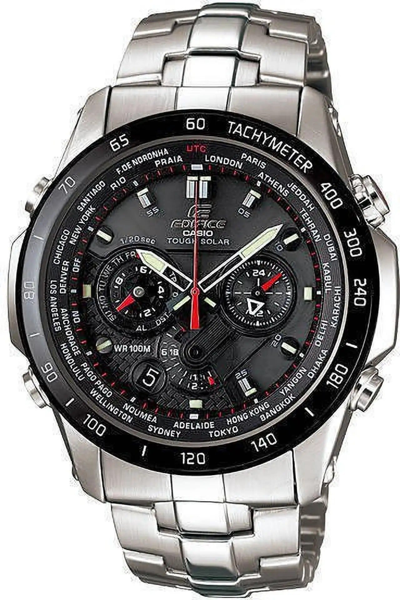 Casio Edifice Chronograph Black Dial Men's Watch-EQS-1000DB-1AVDR (EX040)