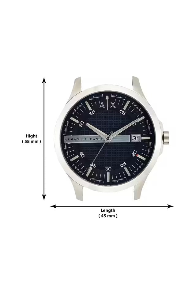 Armani Exchange Hampton Navy Dial Brown Leather Men's Watch AX2133