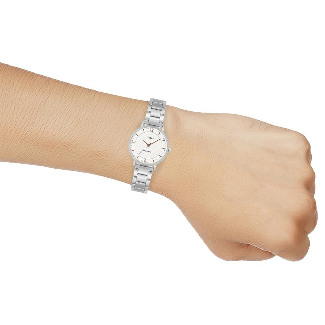 Casio Enticer Ladies Quartz White Dial Analog Women's Watch LTP-VT04D-7ADF
